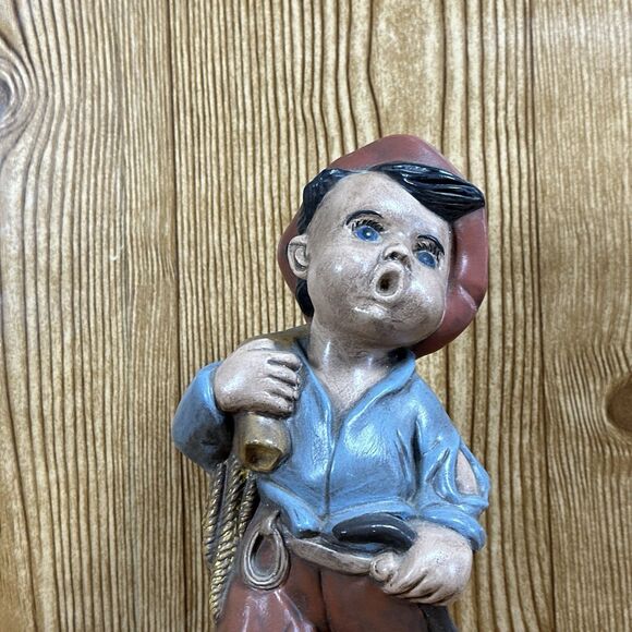 Vintage Hobo Boy Ceramic Statute Children Of Great Depression Merry Wanderer‎ 9” - Picture 5 of 10
